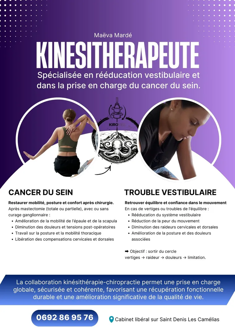 Fiche prestataire de Maëva Mardé, Kinésithérapie