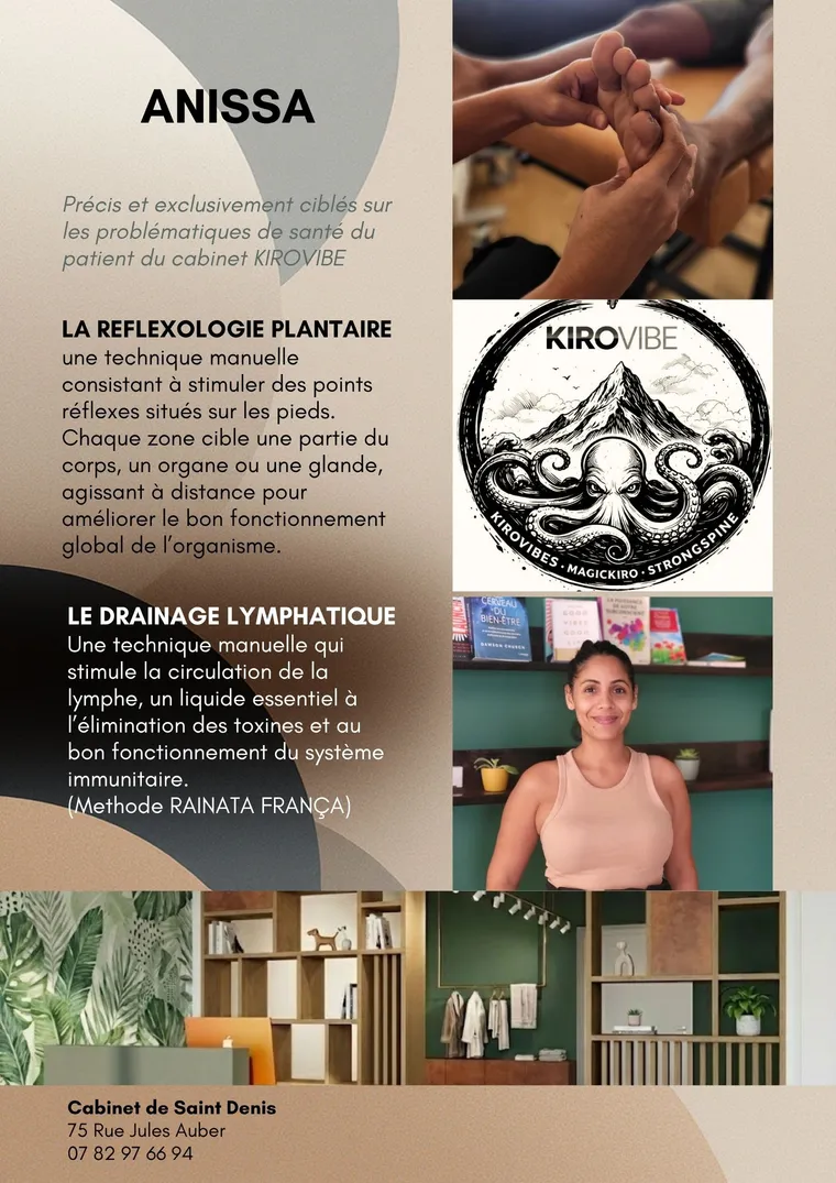Fiche prestataire de Anissa, Réflexologie plantaire