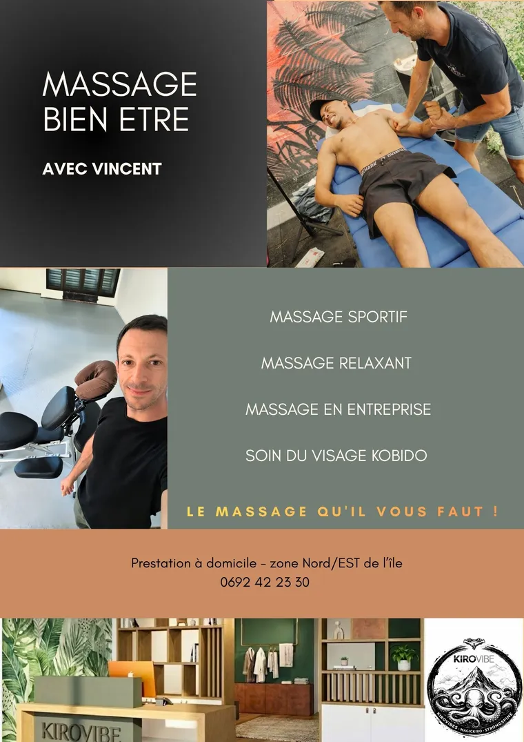 Fiche prestataire de Vincent, Massage